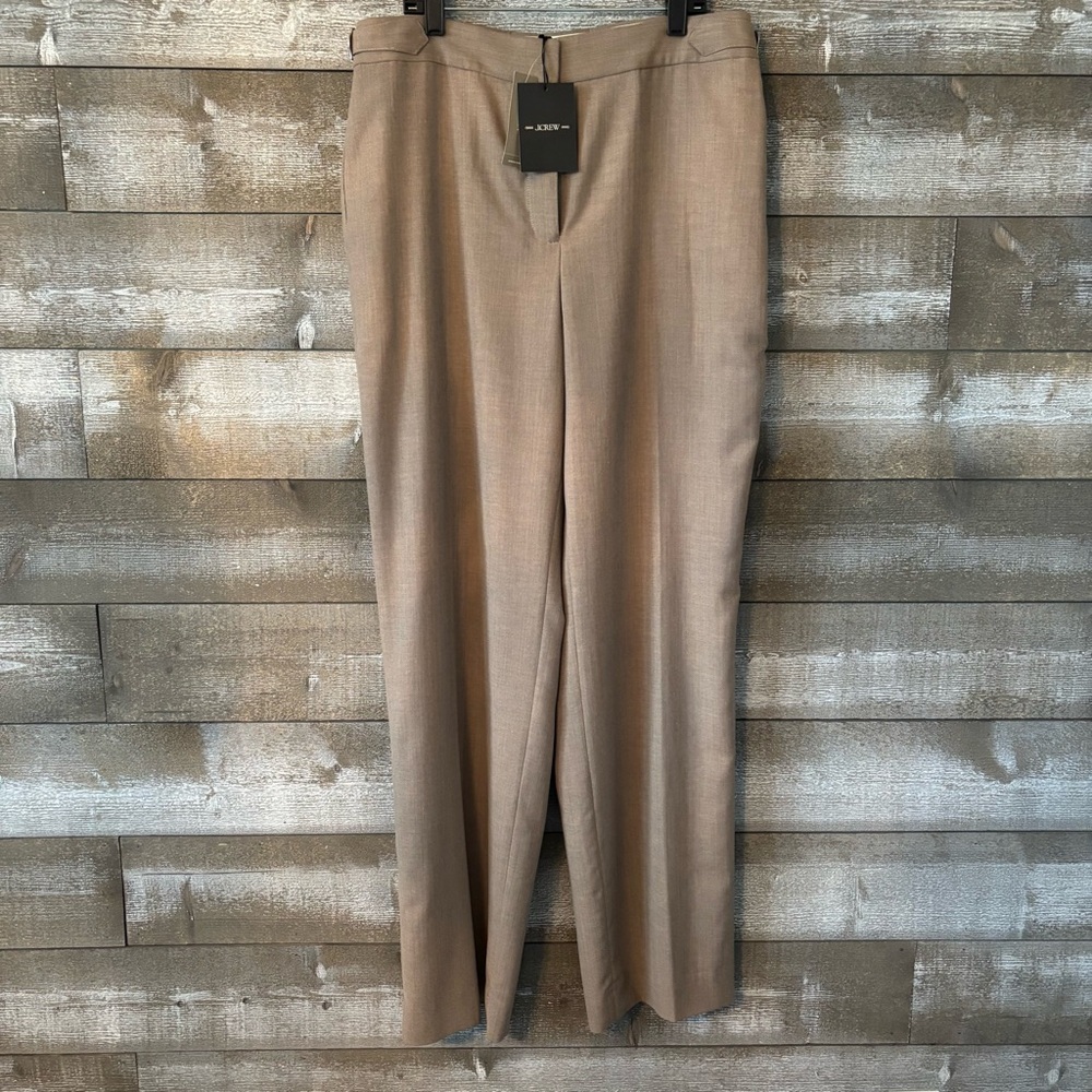 J. Crew Mario Bellucci Women’s Dress Trousers in Light Brown. Italian Wool. - Picture 2 of 11